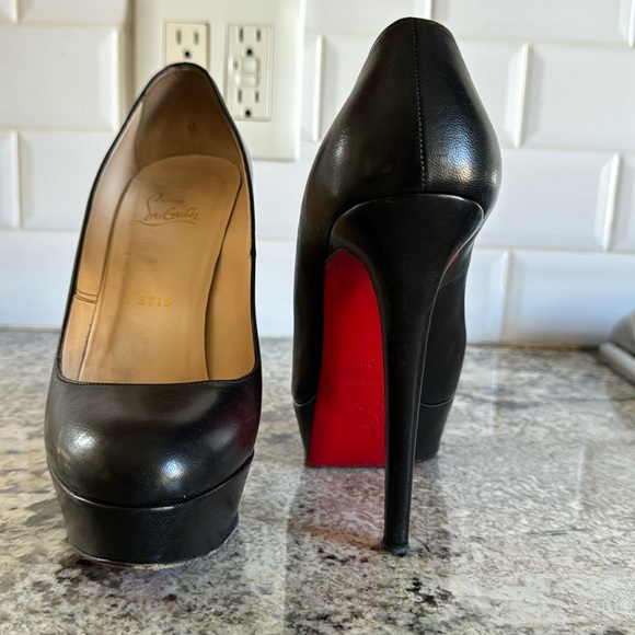 Christian Louboutin Black Bianca 140 KID Size 38 - Picture 1 of 6